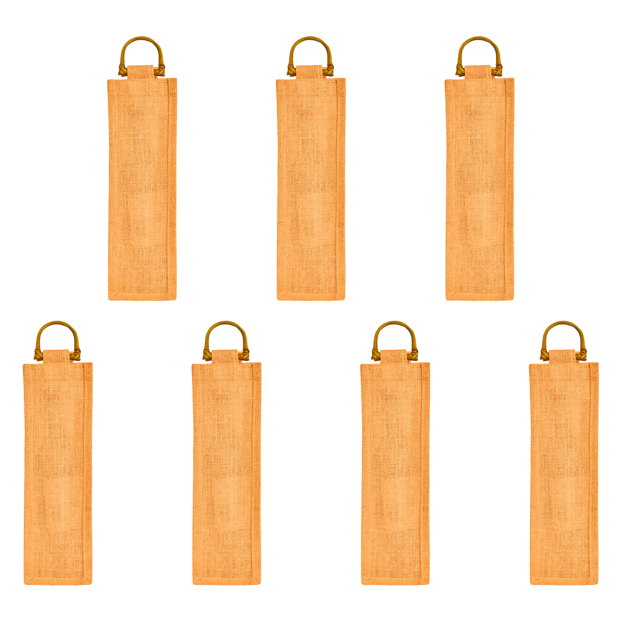 ecojutebags - Wholesale Wine Gift Bag - Eco Jute Wine Bags  7-Pack with Wooden D Handles for Gifting24