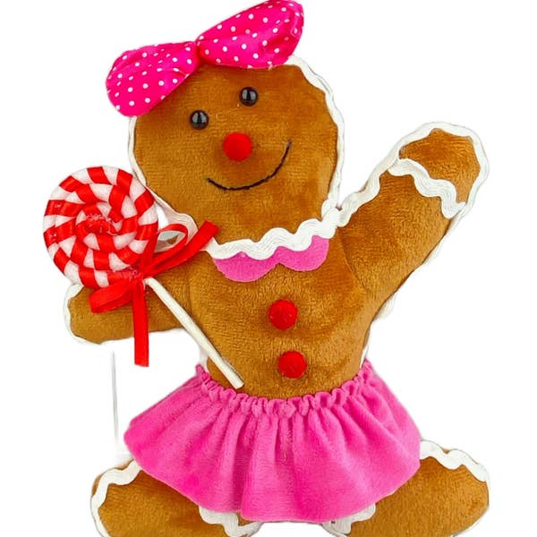 9" x 7" x 2" Braunes Lebkuchenmädchen-Ornament 85834BN für den Großhandel von Trendy tree