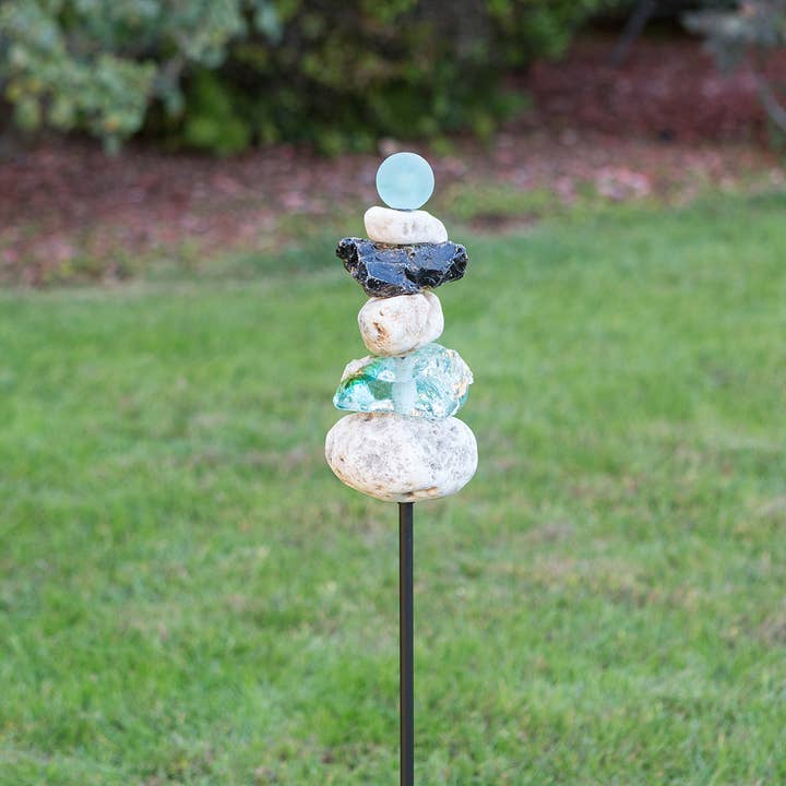 Rocky Cairn Garden Stake for wholesale by Garden Age Supply
