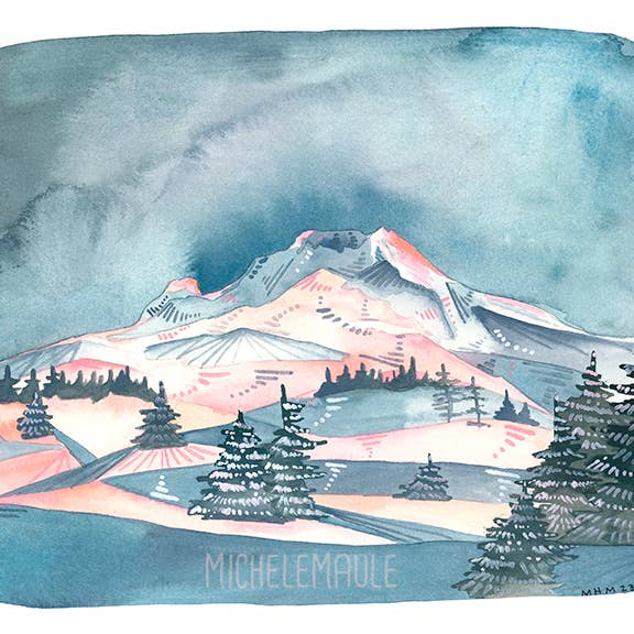 8 x 10" Print - Mt Hood At Sunrise for wholesale by michele maule
