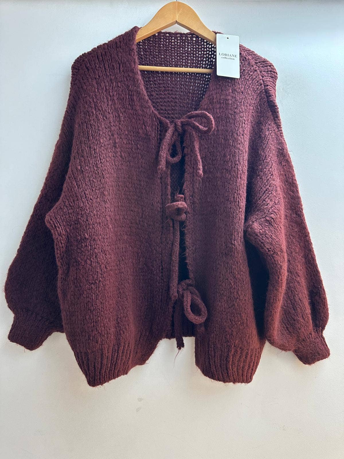 LORIANE - Wholesale Cardigan - Women's - 24618 Wool vest with laces one size4