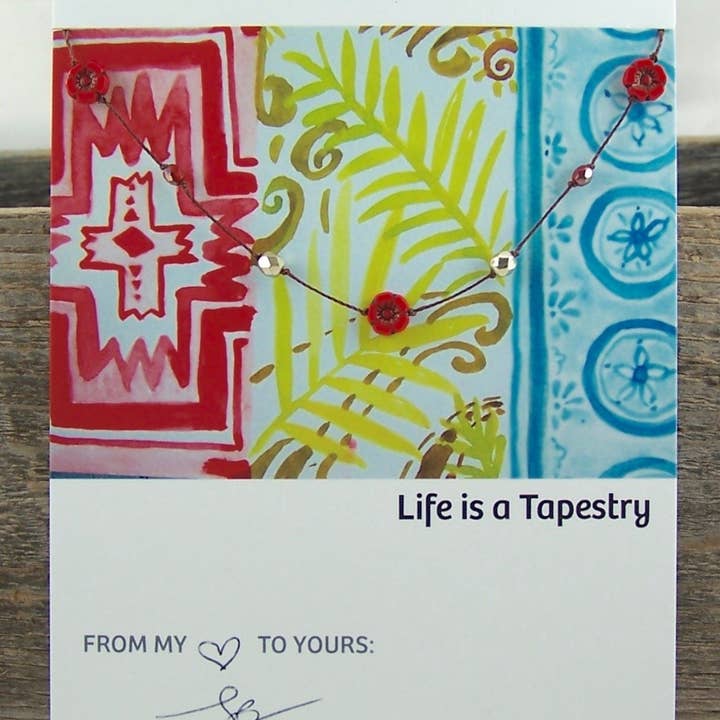 Carded Necklace: "Life is a Tapestry" for wholesale by Jo Bird Jewelry