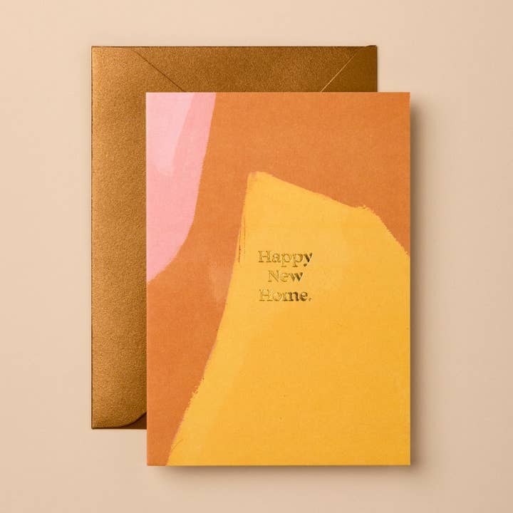 New Home Card | Sustainable Foil Greeting Card for wholesale by Gabrielle & Celine Greeting Cards USA
