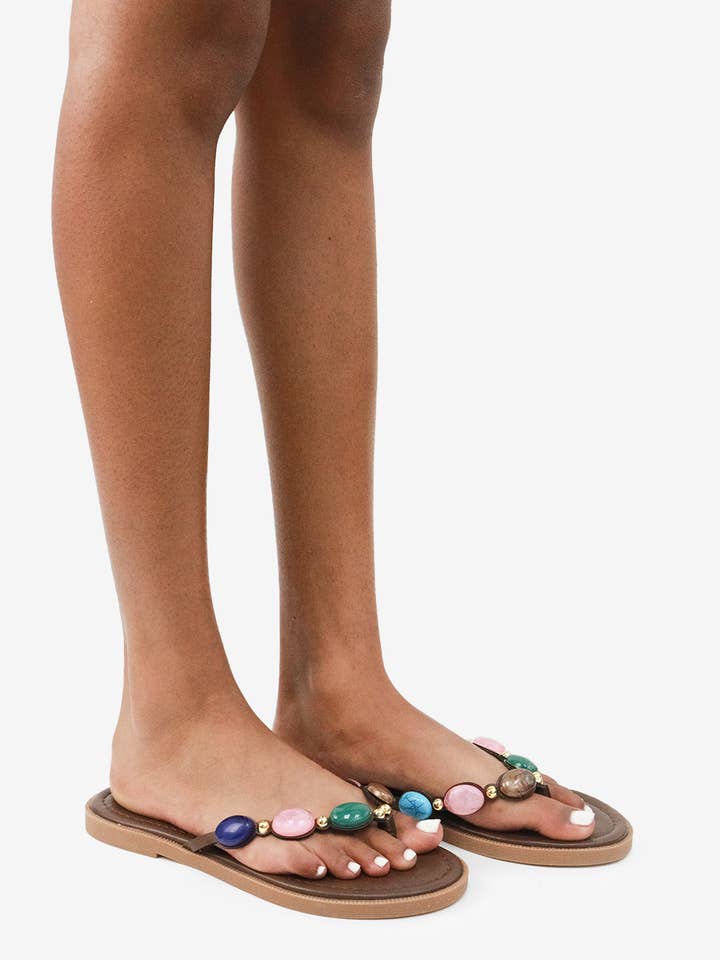 Lemonade Shoes - Wholesale Sandals - Women's - FANTINE - RESORT '26 Beaded Thong Sandal8