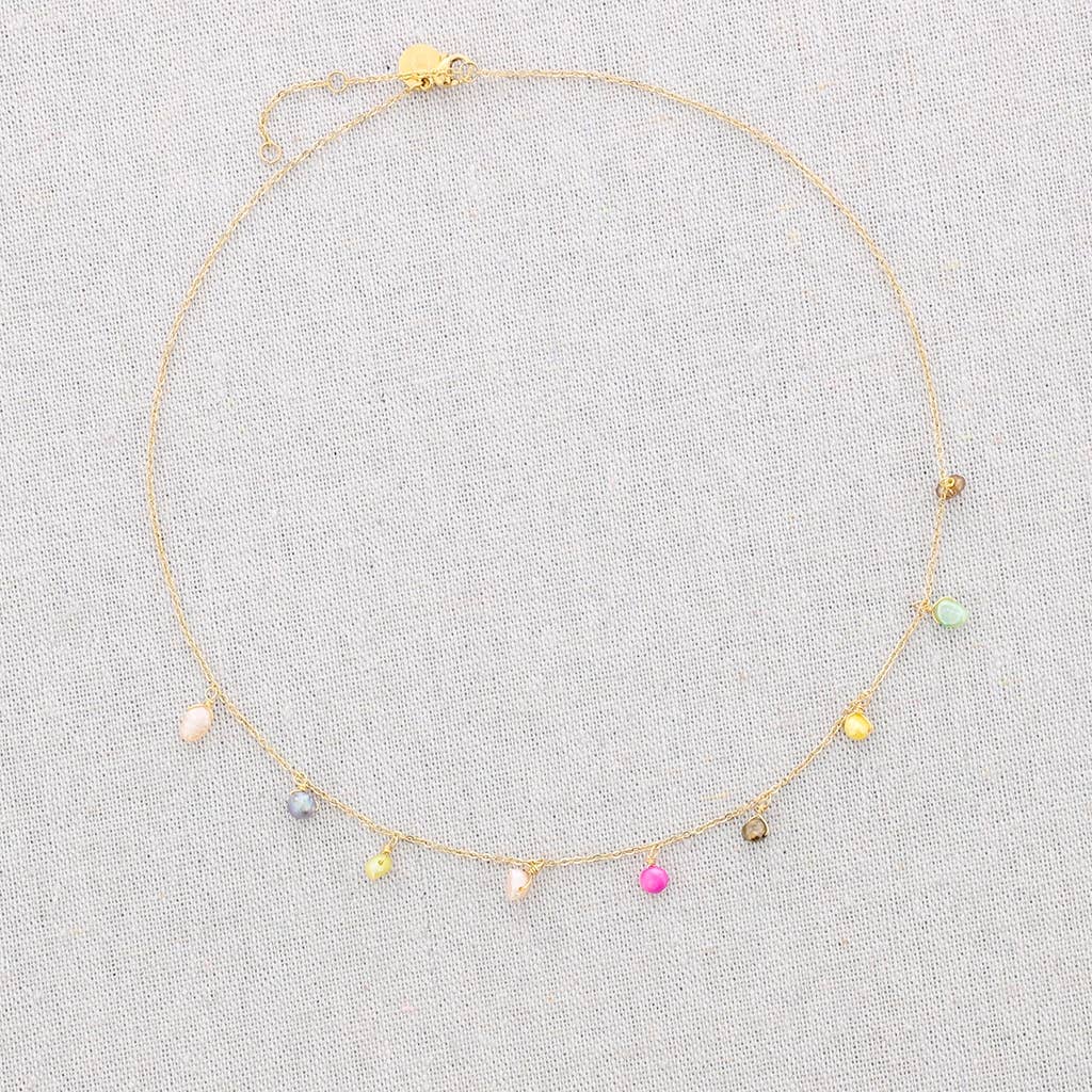 Sonata - Wholesale Kliksieraden - Stalen ketting met parelhangers2