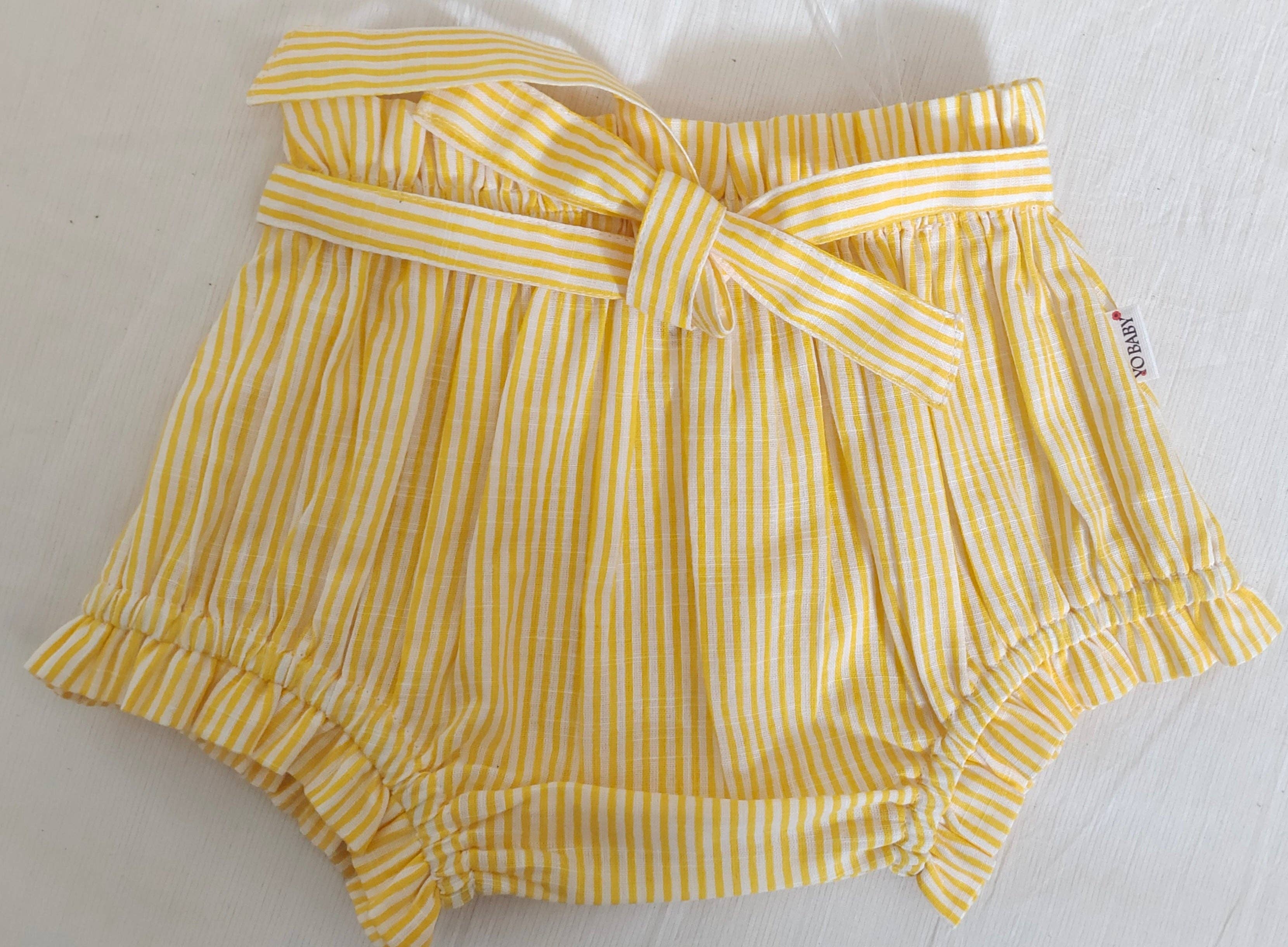 Yo Baby - Wholesale Top & Pant Set - Kids - Adorable 2-Piece Yellow Checks Top & Striped Pants Set for Kids & Infants4