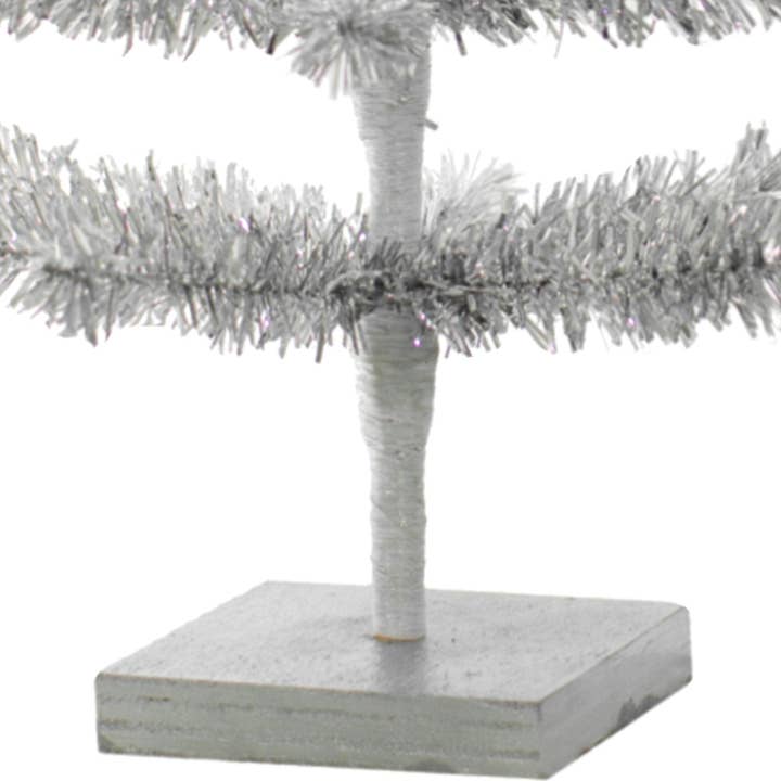 Lee Display – wholesale Christmas decoration – Silver Tinsel Tree with 1in Thin Brush