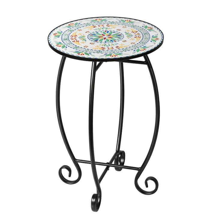 Side Table 14in Round End Table Ceramic Table Tabletop for wholesale by The Next Gardener