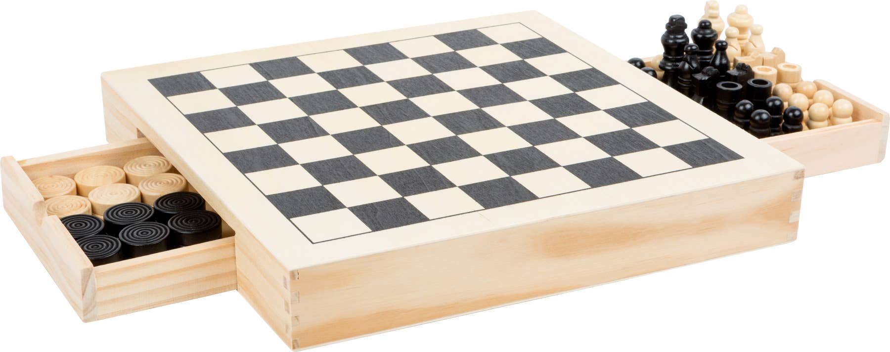 small foot - Vente Jeux de société - Jeu d’échecs, dames et moulin à neuf pions1