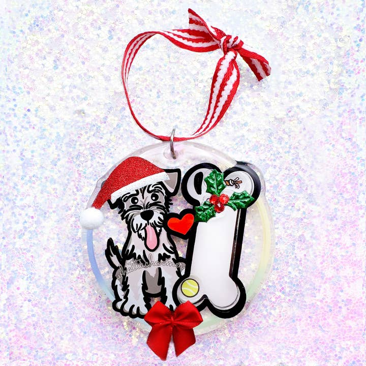Schnauzer Christmas Ornament, Salt and Pepper for wholesale by WhattaCharmer