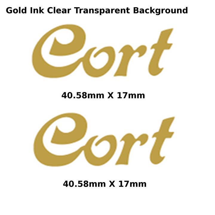 Calcomanía metálica 3D cortada con láser para guitarra Cort 307 para venta al por mayor de Luthier decals