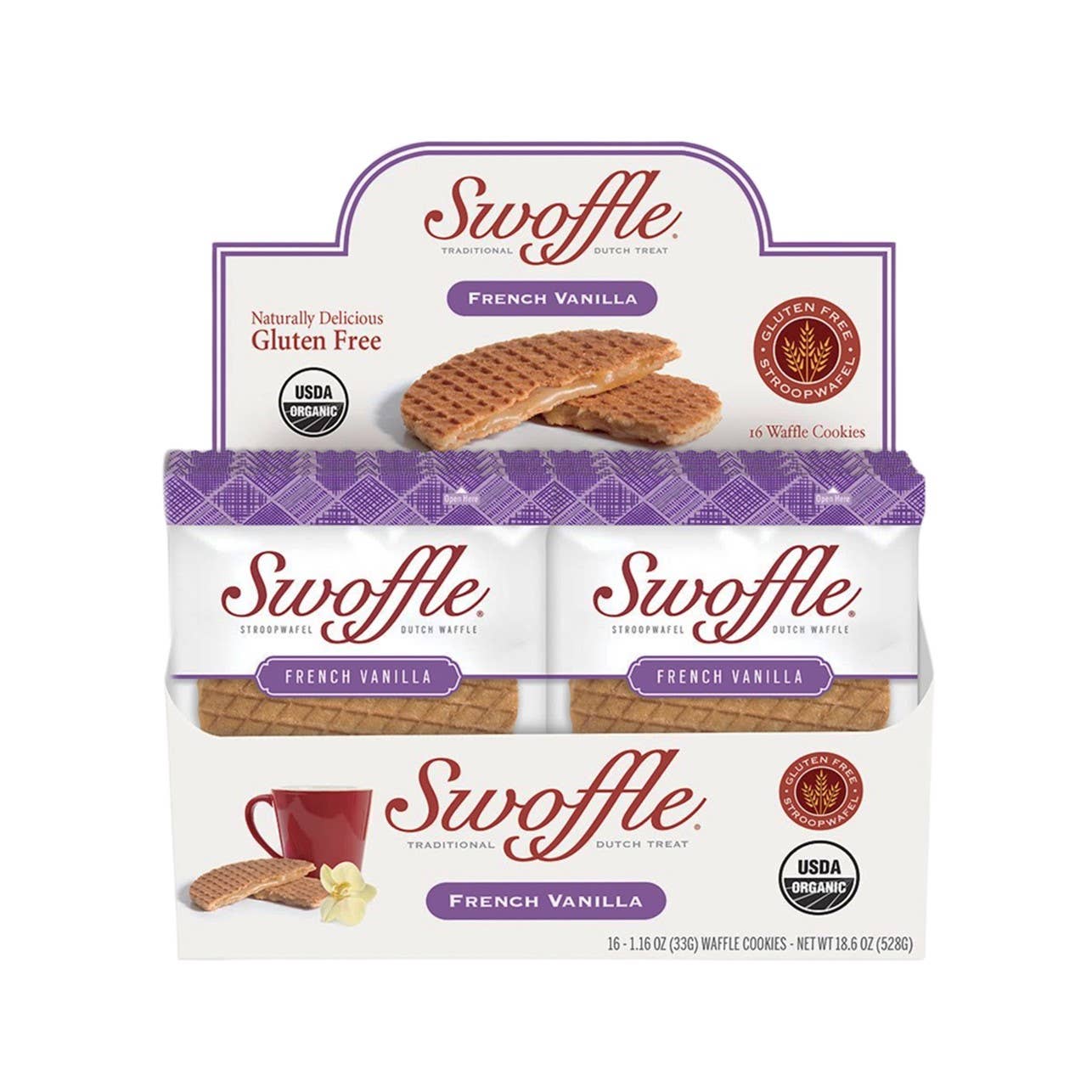 Swoffle - Wholesale Cookie - French Vanilla Swoffle with Caramel Fill