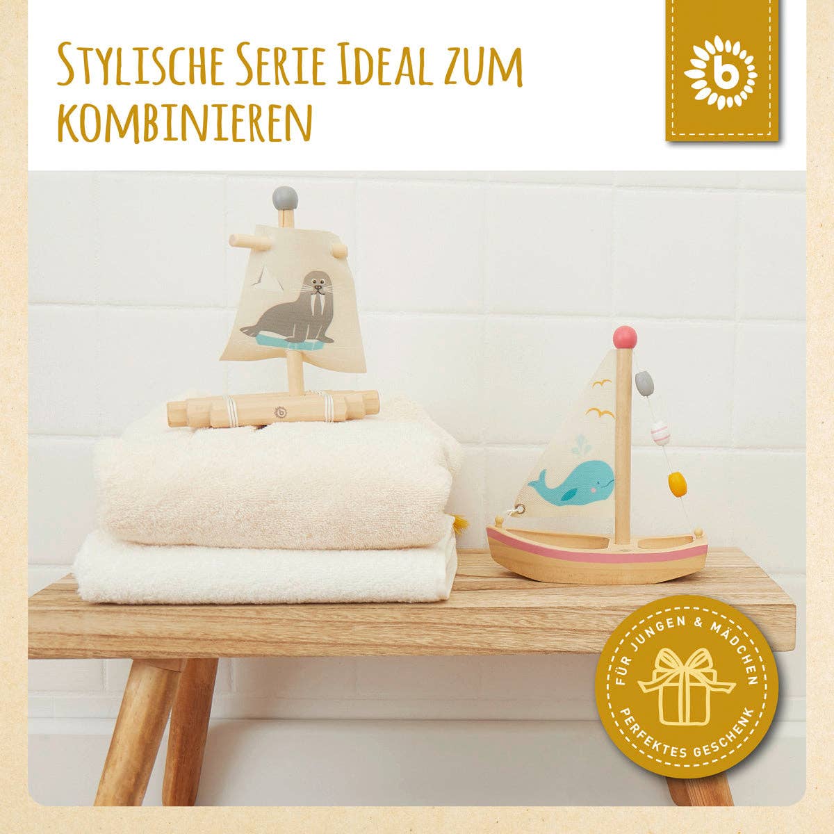 Bieco Spielwaren - Wholesale Wood Toy - Kids - Wooden sailing ship FSC®8
