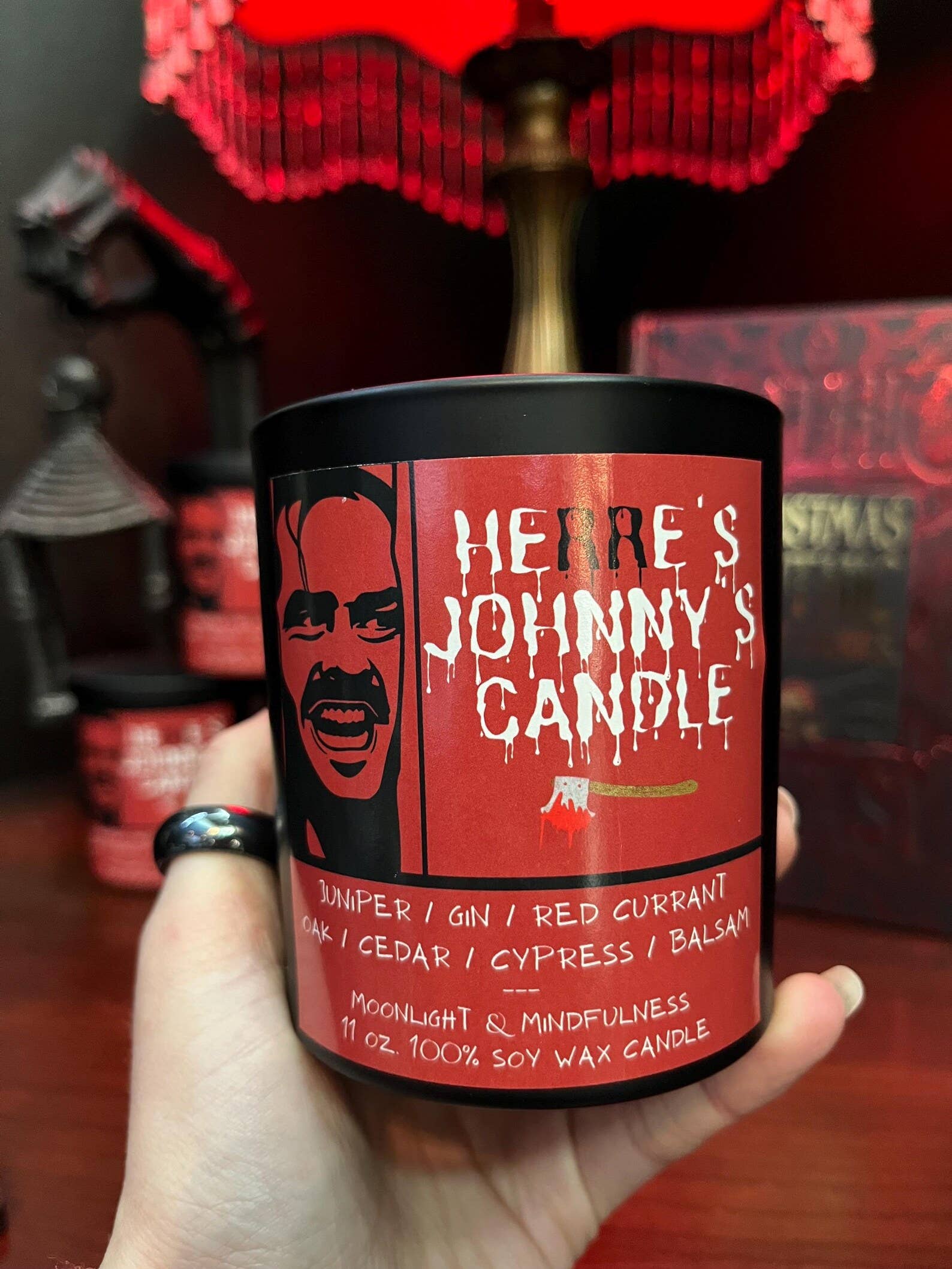 Moonlight & Mindfulness - Wholesale Jar/Filled Candle - Herre's Johnny's Candle 100% Soy Wax Candle, The Shining2