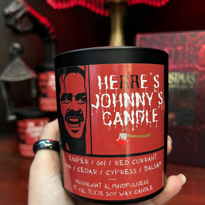 Moonlight & Mindfulness - Wholesale Jar/Filled Candle - Herre's Johnny's Candle 100% Soy Wax Candle, The Shining2