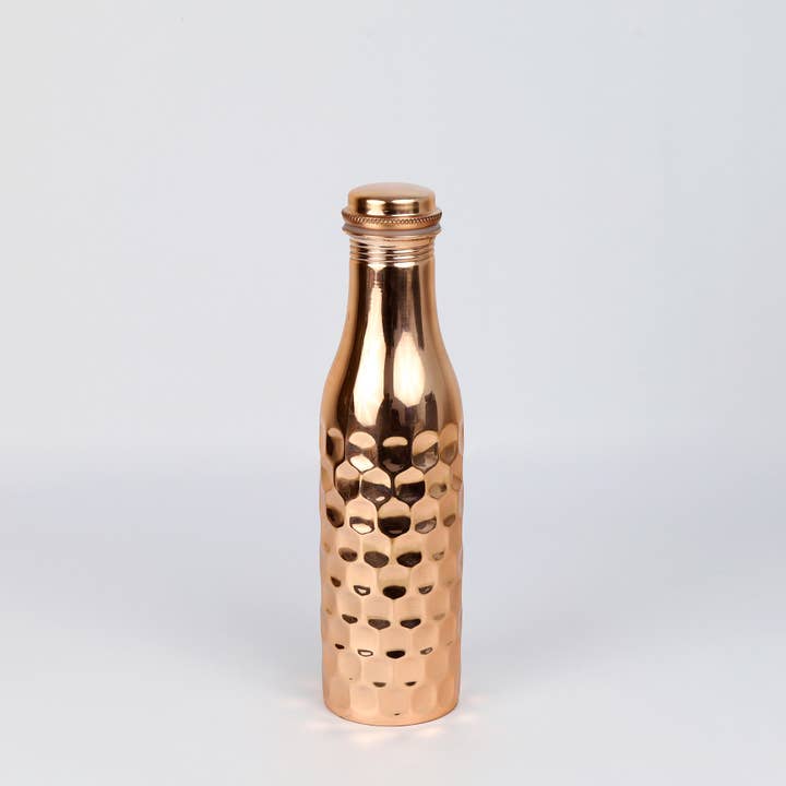 Bouteille d'eau en cuivre El'Cobre Rani Diamond 900ML pour la vente par El'Cobre-Ecozonelifestyle