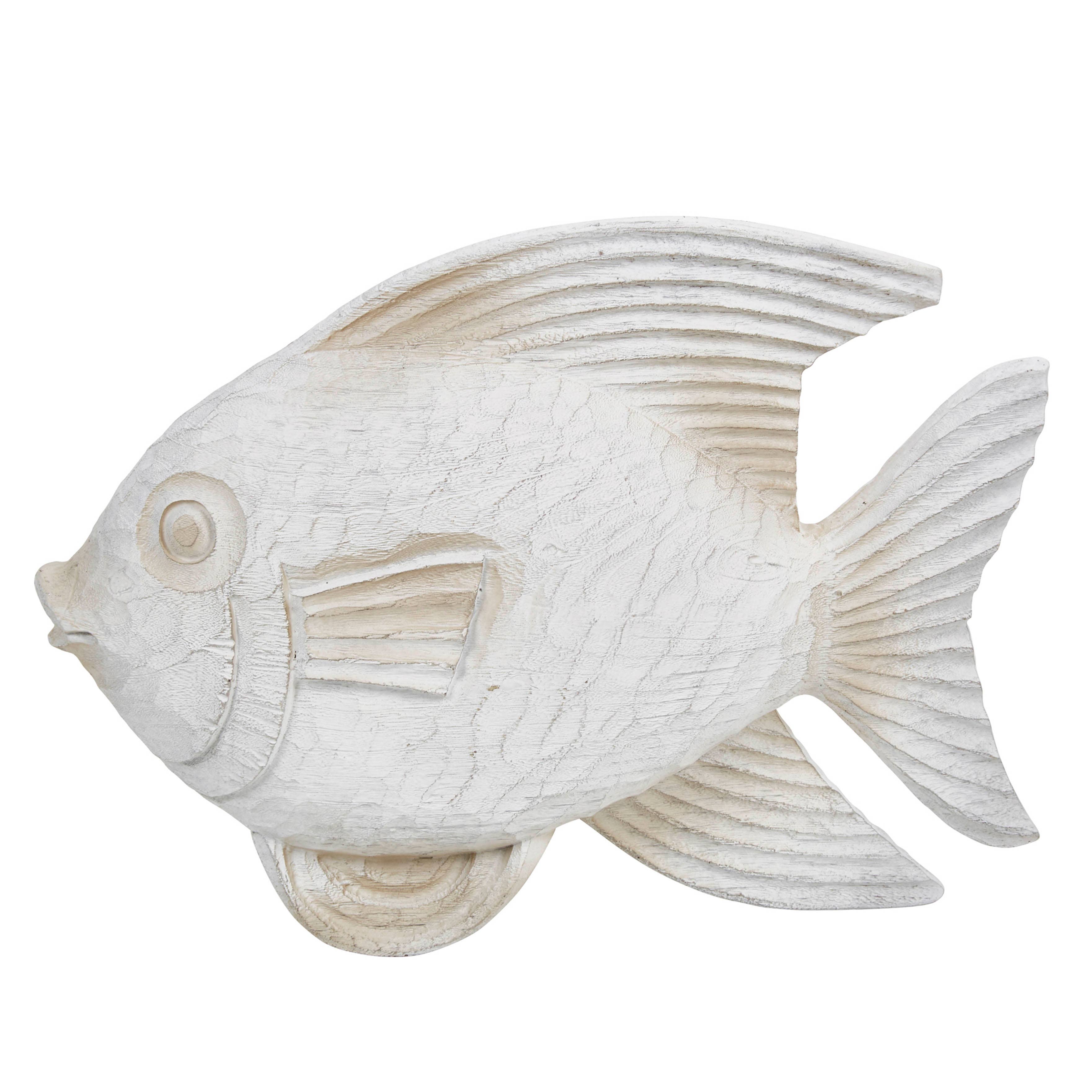 Sagebrook Home - Wholesale Decorative Figurine - Resin Coastal Fish Decorative Figurine - White, 14 in.5