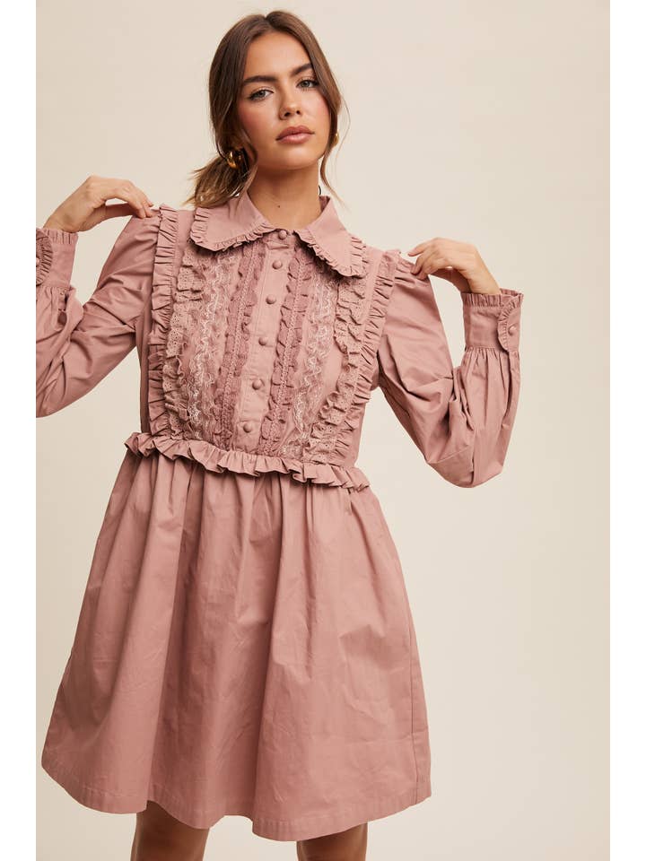 Listicle - Wholesale Dress – Women's - Floral Ruffle Mini Dress22