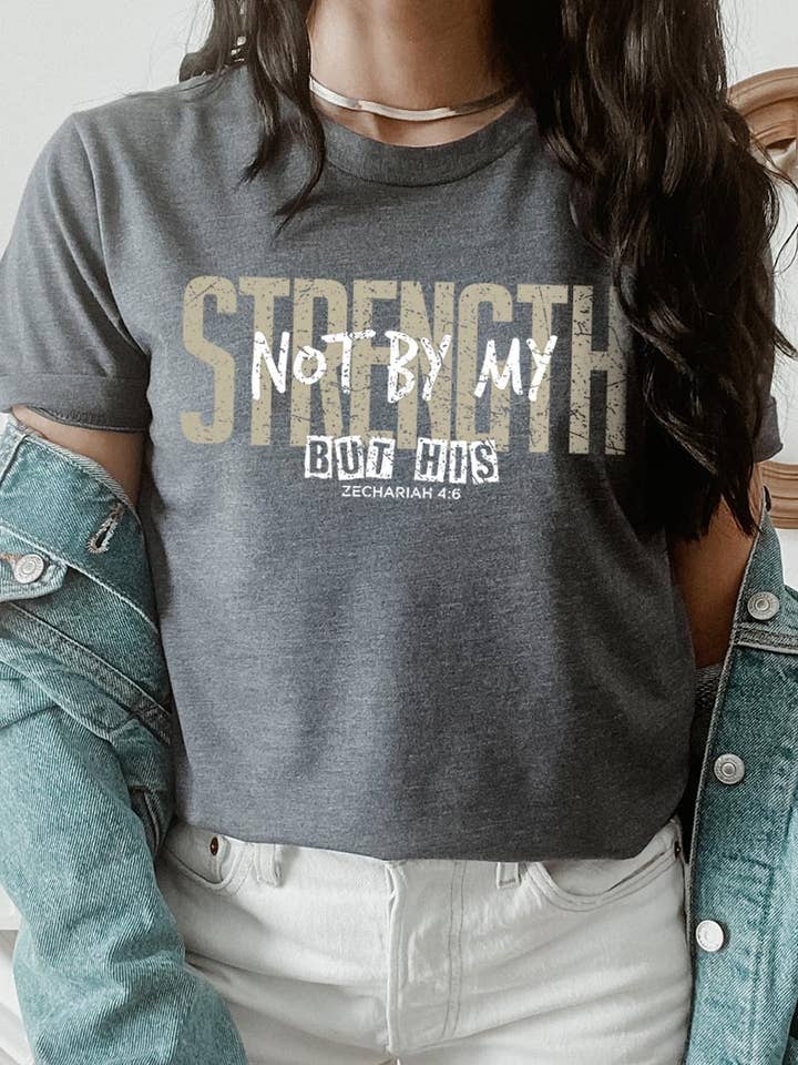 Strength Faith Graphic Tee for wholesale by Pink Irene Wholesale