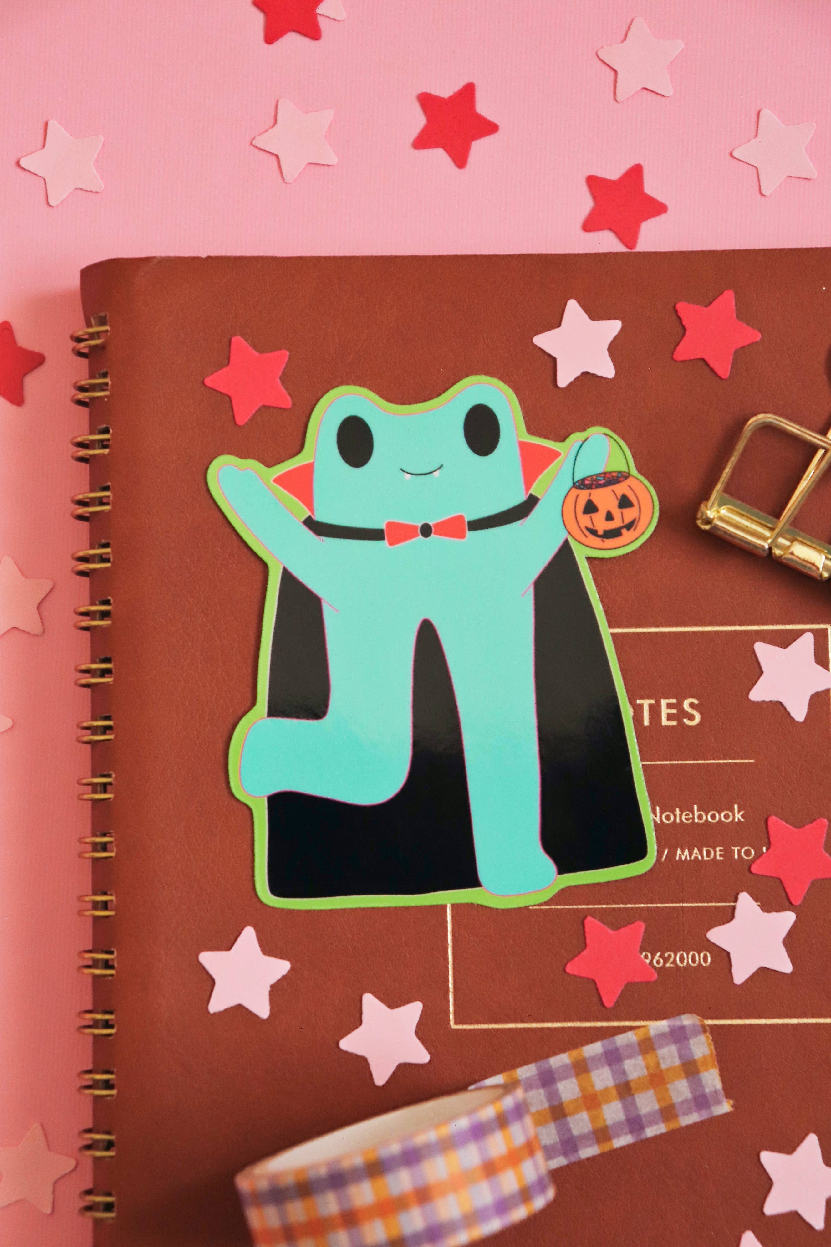 Day Dreamer Studios - Wholesale Sticker - Vicki the Vampire Froggie | Glossy Waterproof Vinyl Sticker6
