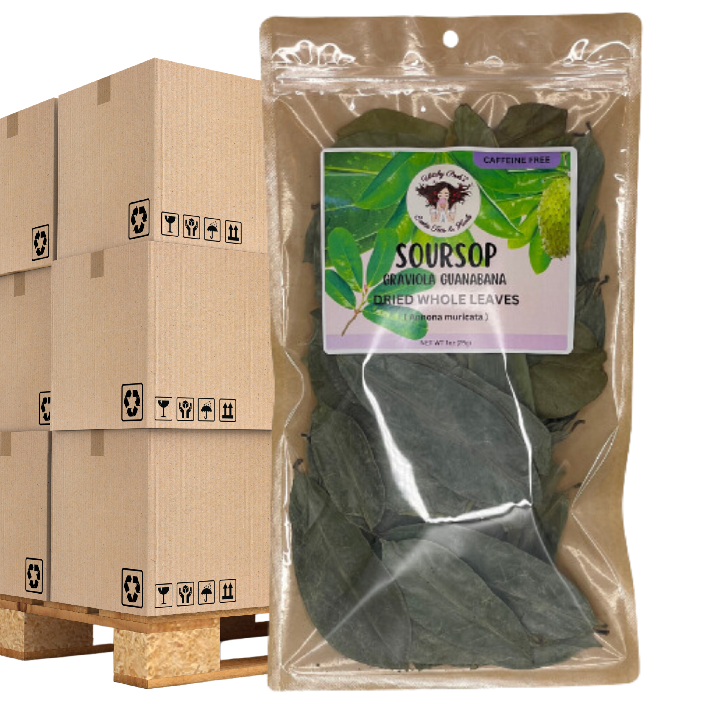 Witchy Pooh's Exotic Teas & Herbs – Chá solto por atacado – Chá de folha inteira de graviola Witchy Pooh's - sem cafeína10