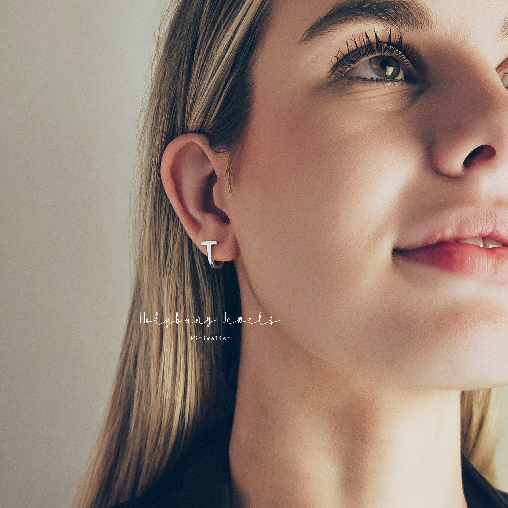 HolyBang Jewels - Wholesale Hoop Earrings - MINIMALIST T BAR HOOP EARRINGS - E-H100293