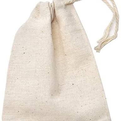 Ivory Unbleached Cotton Muslin Sachet Bags with Drawstring for wholesale on Faire