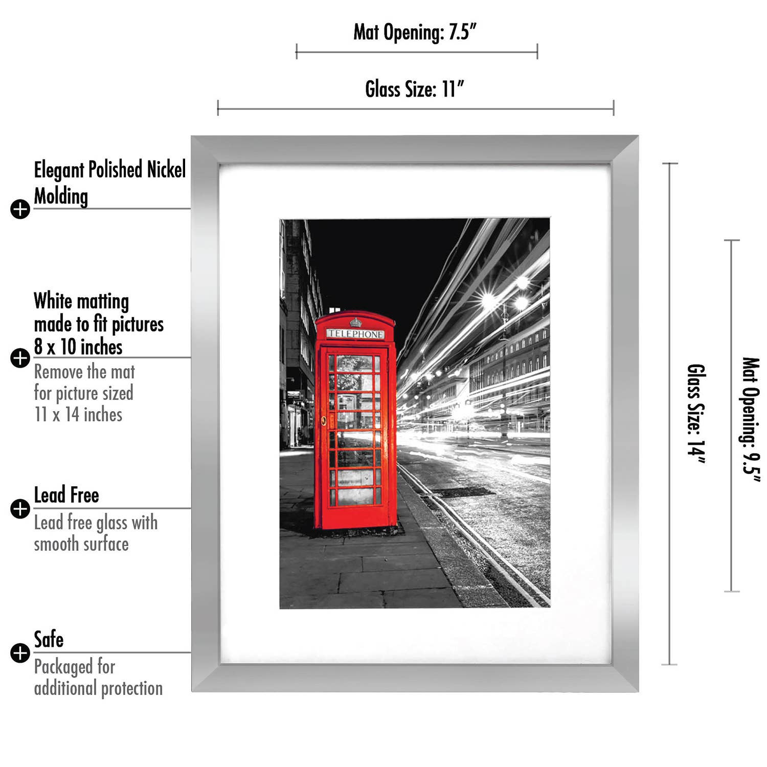 Americanflat - Wholesale Picture Frame - Americanflat Picture Frame with Mat Standard Molding131