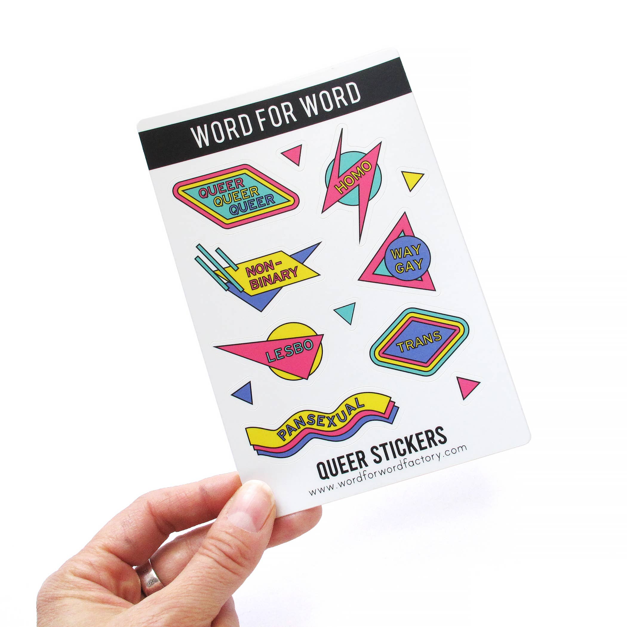 Word For Word Factory - Vendita all'ingrosso Adesivo - Queer Sticker Sheets l Gay Sticker Sheets