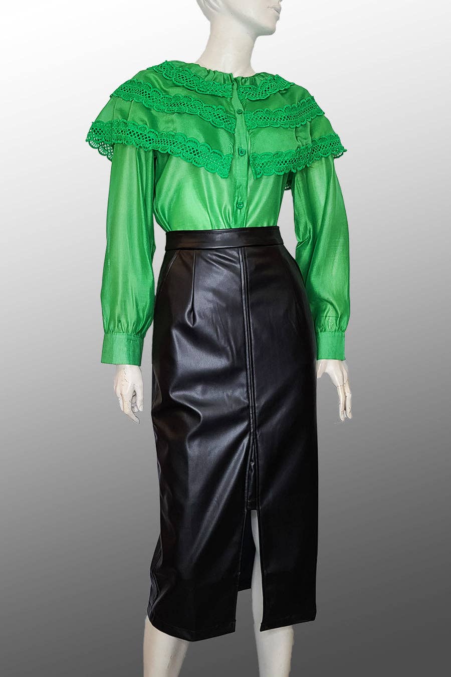 N by Nancy - Wholesale Skirt - Women's - T1205A SKIRT (WINE, BLK)3