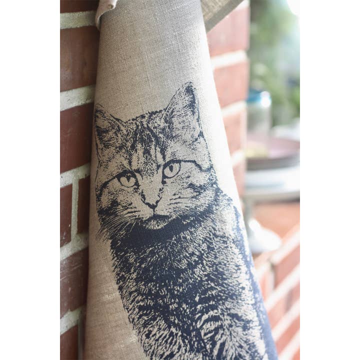 tea towel linen wildcat for wholesale by Frohstoff Meike Marie Buchholz