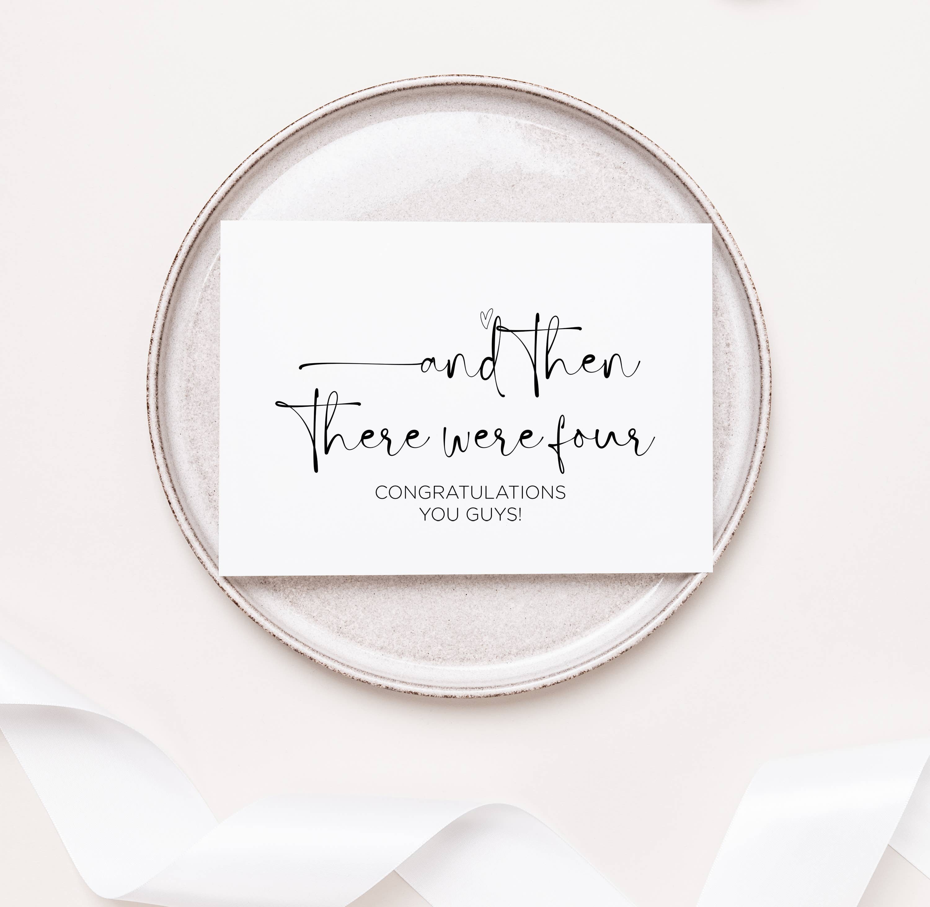 Coco Press - Wholesale Baby card - New Baby Congratulations And There Were Four0