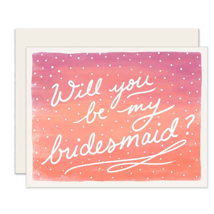 Bridesmaid Ombre | Bridesmaid Card for wholesale by Slightly Stationery