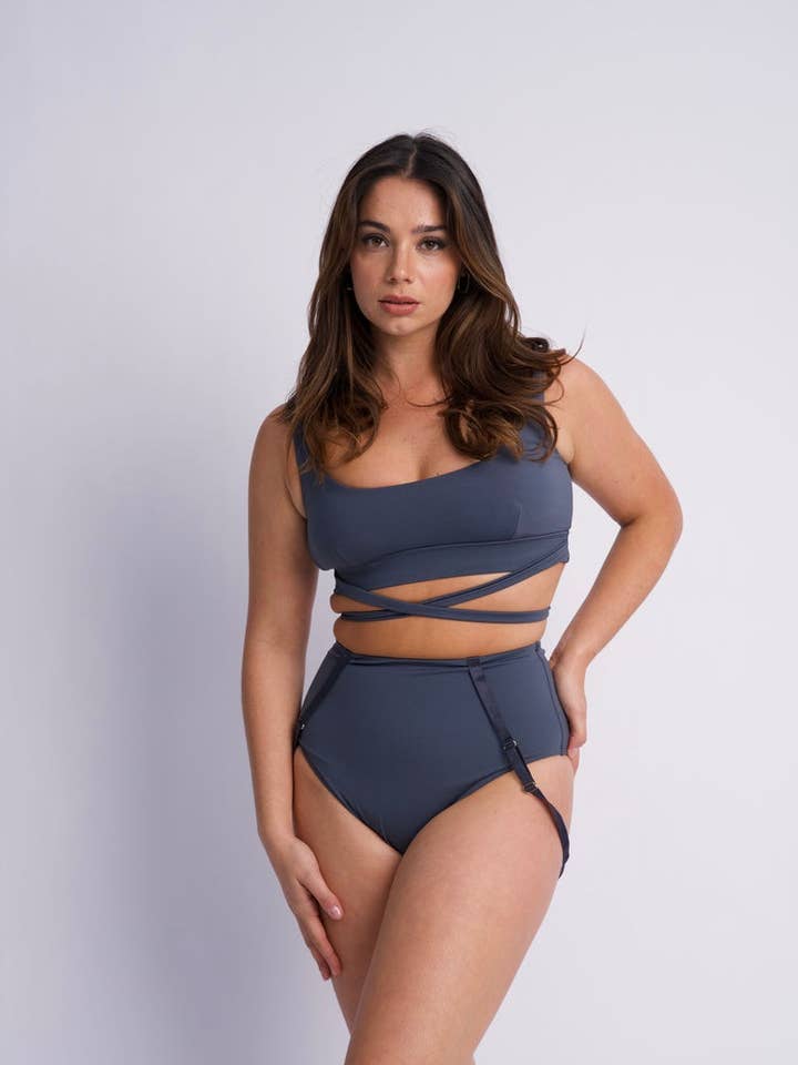 Kehlani Top Steel Blue for wholesale by Lunalae