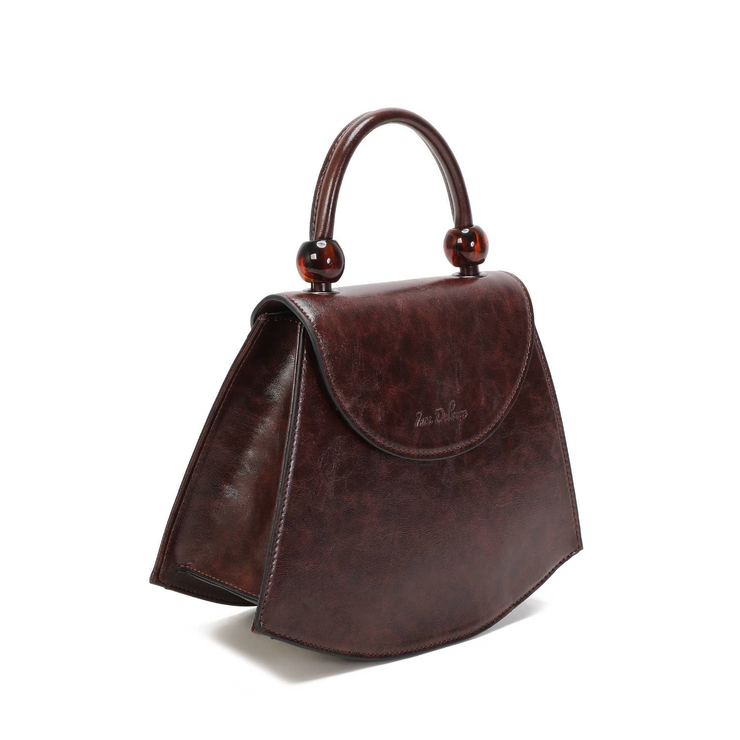 INES DELAURE - Wholesale Top Handle Bag - Women's - Handbag with magnetic flap6