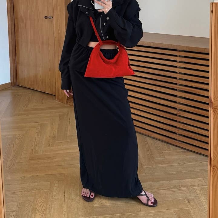 Sook Stainable - Wholesale Shoulder Bag - Women's - Suede Leather Urban Handbag Shoulder Bag6