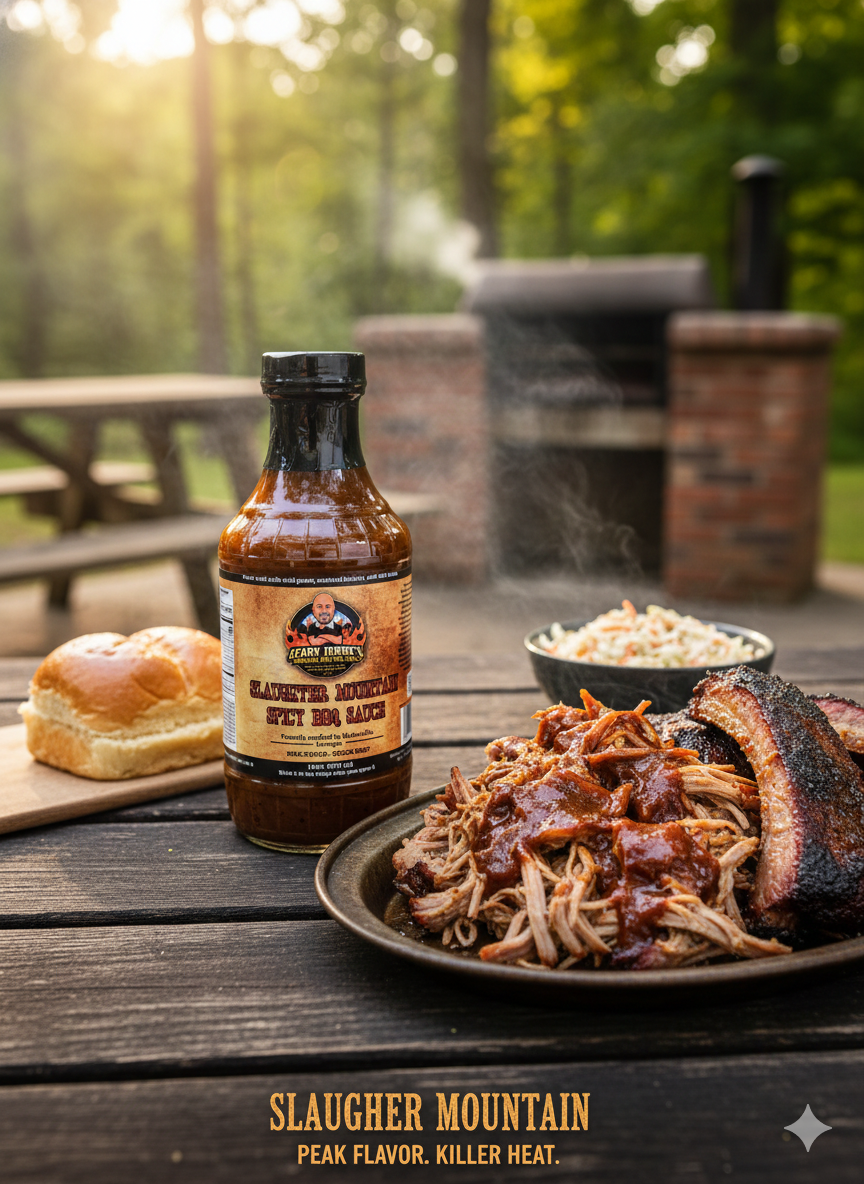 Scary Jerry's Mountain Fire Hot Sauce - Wholesale BBQ Sauce - Slaughter Mountain Spicy BBQ Sauce1