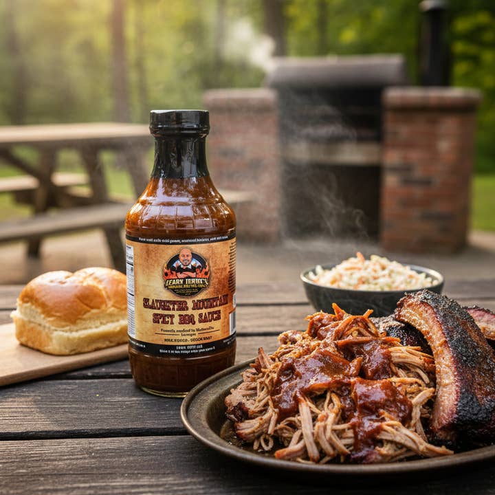 Scary Jerry's Mountain Fire Hot Sauce - Wholesale BBQ Sauce - Slaughter Mountain Spicy BBQ Sauce1