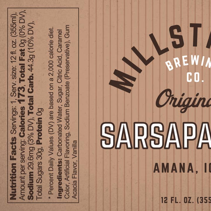 Millstream - Wholesale Soda/Carbonated Drink - Sarsaparilla