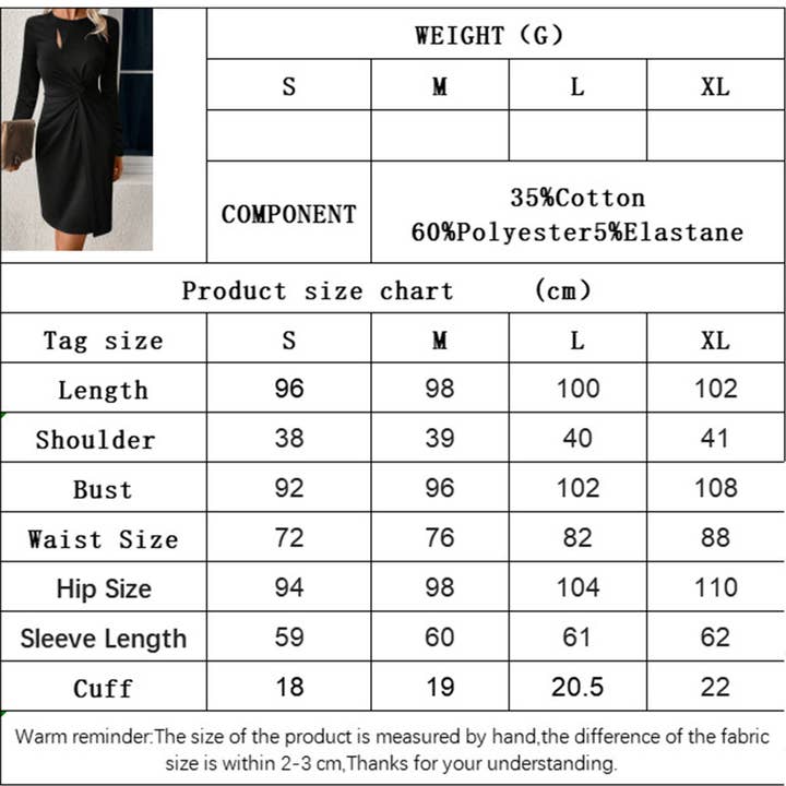 Black Mid-waist pleated solid color mid-length dress for wholesale on Faire