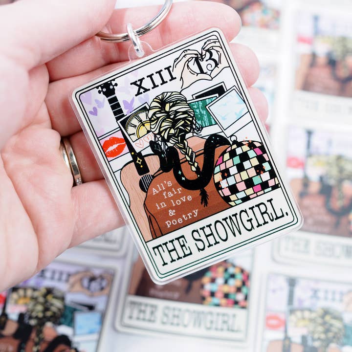 The Showgirl Tarot Keychain – Taylor Swift Inspired Design for wholesale by Little L Designs