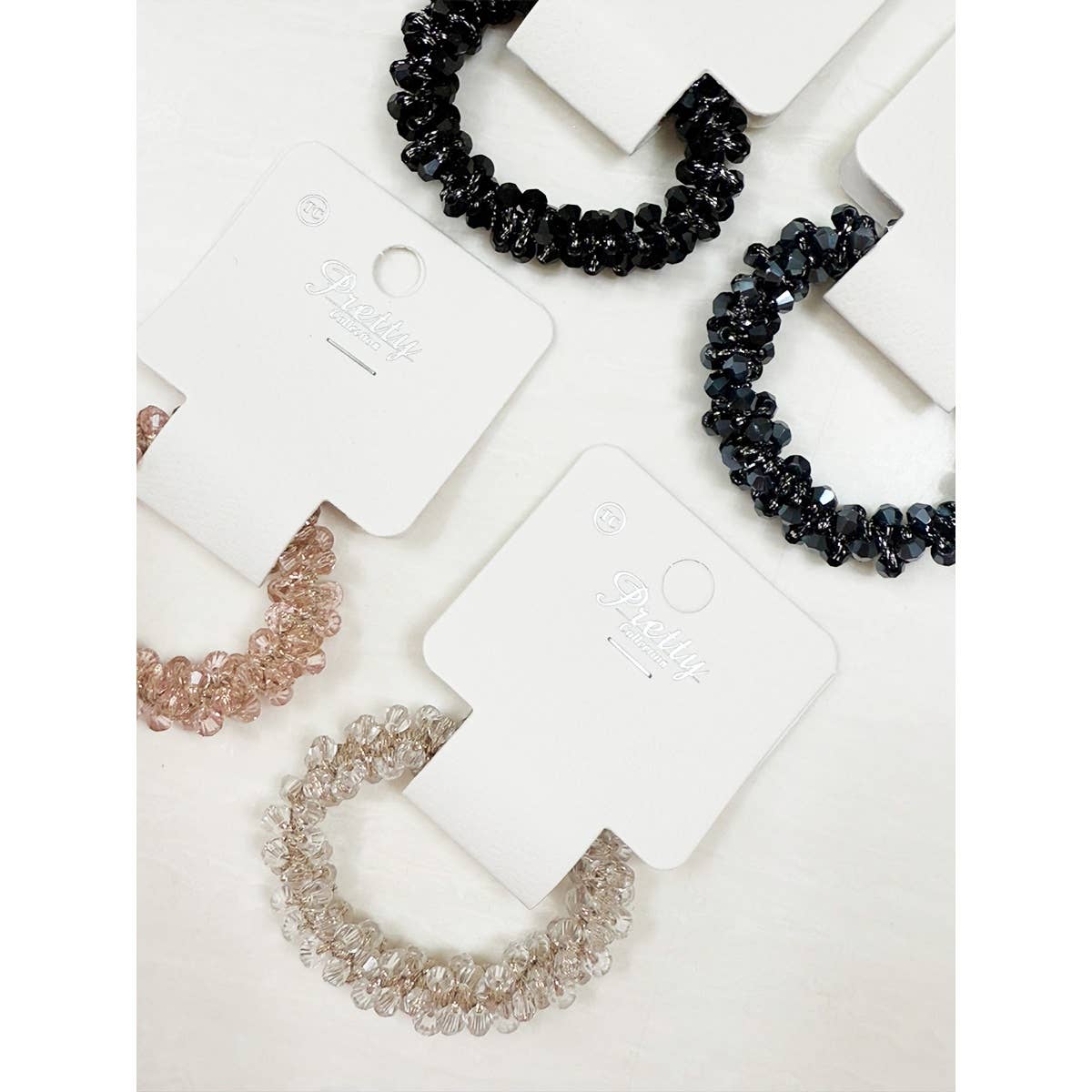 MIX COLOR Shiny Crystal Hair Tie Set for wholesale on Faire4