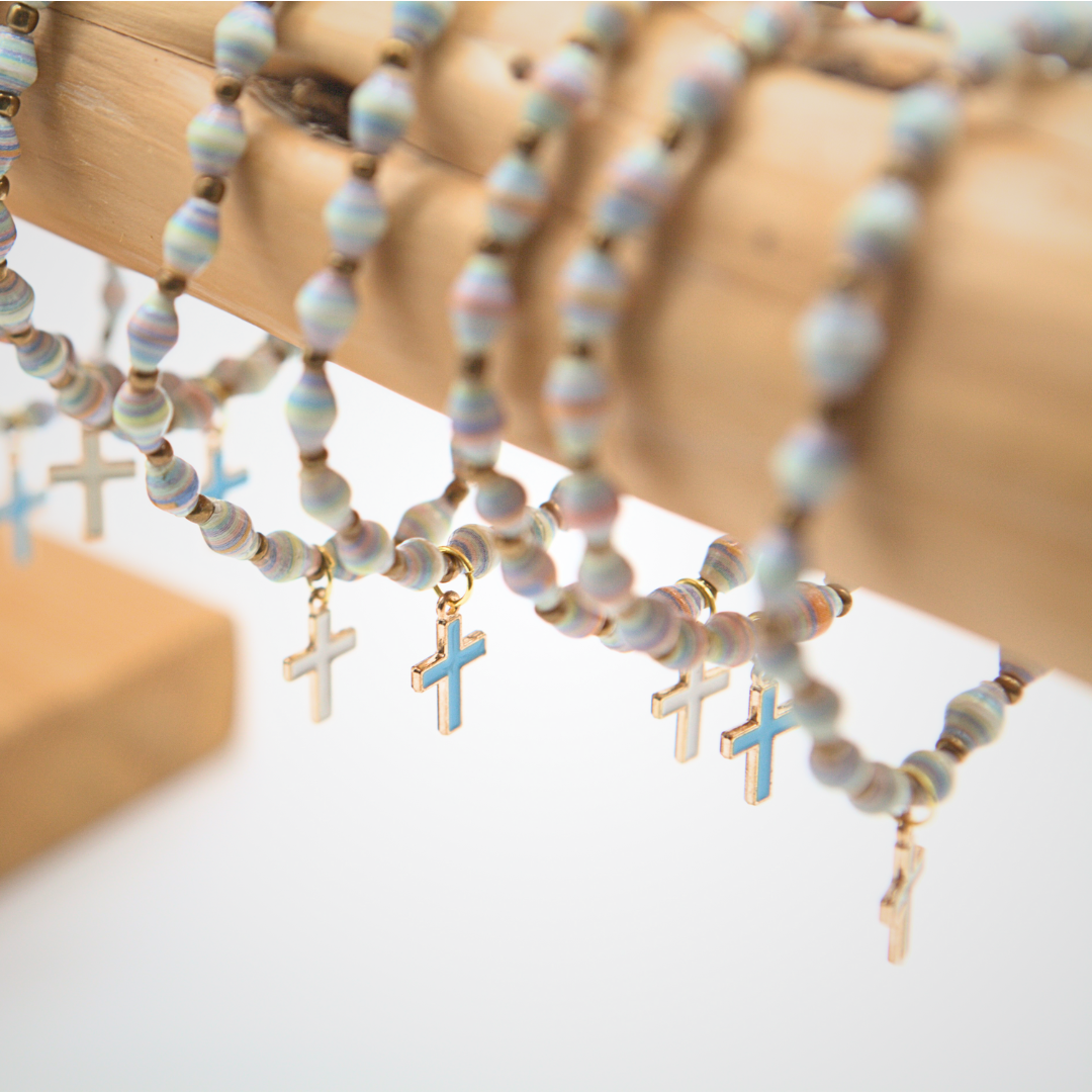 The Bead Project by TWOPU - Wholesale Charm/Dangle Bracelet - Cross Charm Stretchy Bracelet for Easter7