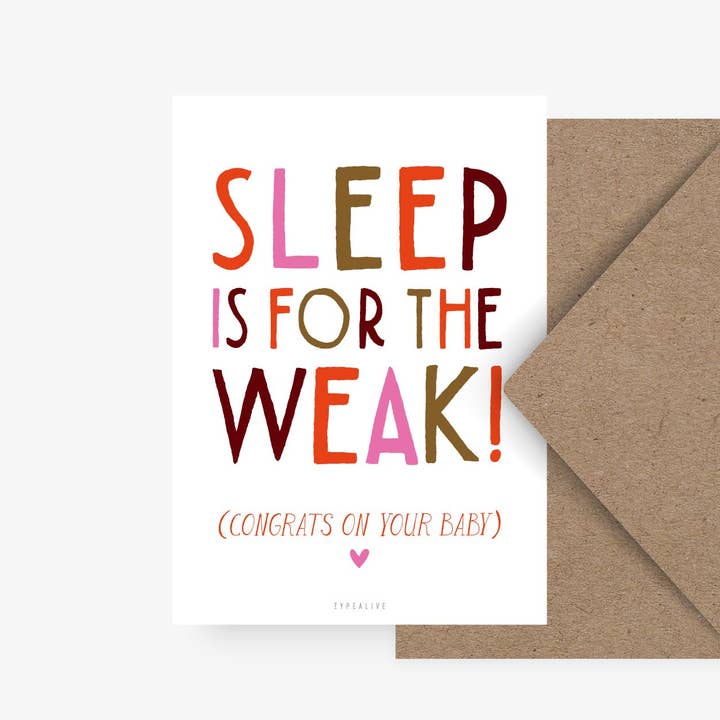 Postcard/No Sleep for wholesale by typealive