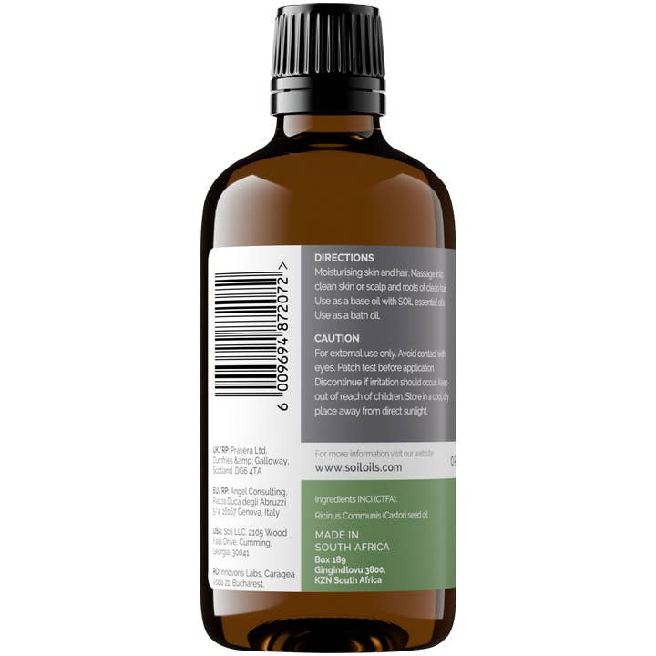 SOiL Organic Aromatherapy - Wholesale Bath/Body Oil - Organic Castor Oil (Ricinus Communis) 100ml2