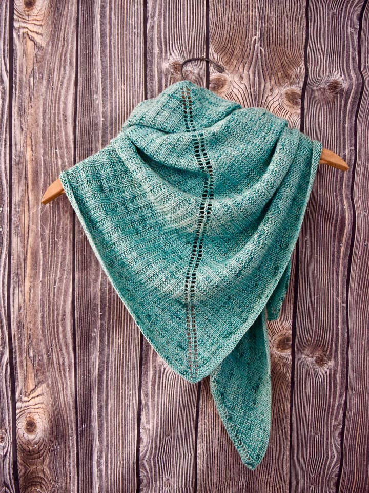 Padrão de Tricô em Papel para Xale Duplo Aconchegante por atacado de All Knit Up Designs