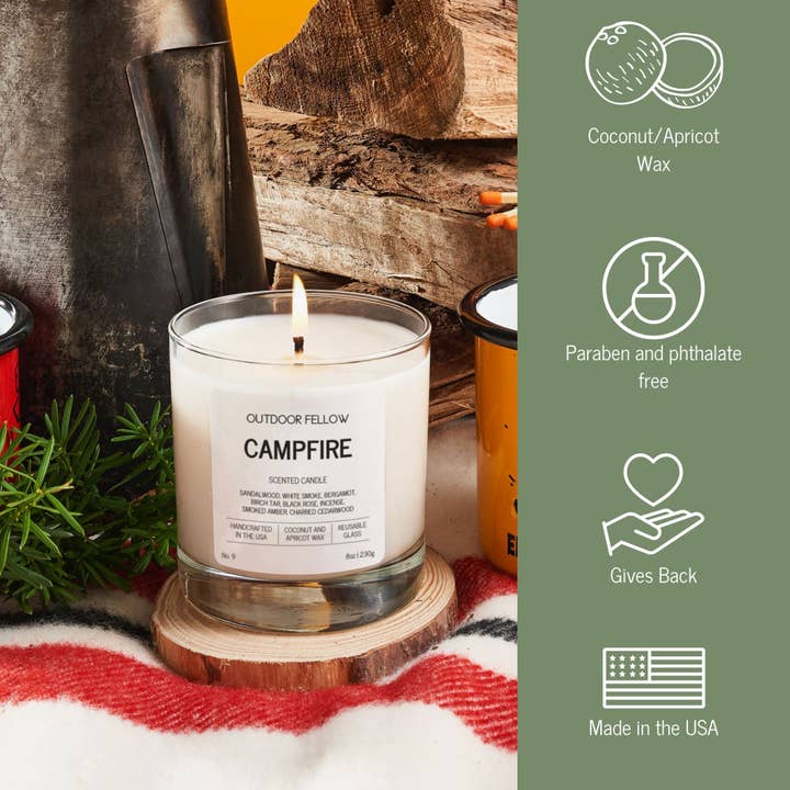 Outdoor Fellow - Wholesale Jar/Filled Candle - Campfire Scented Candle4