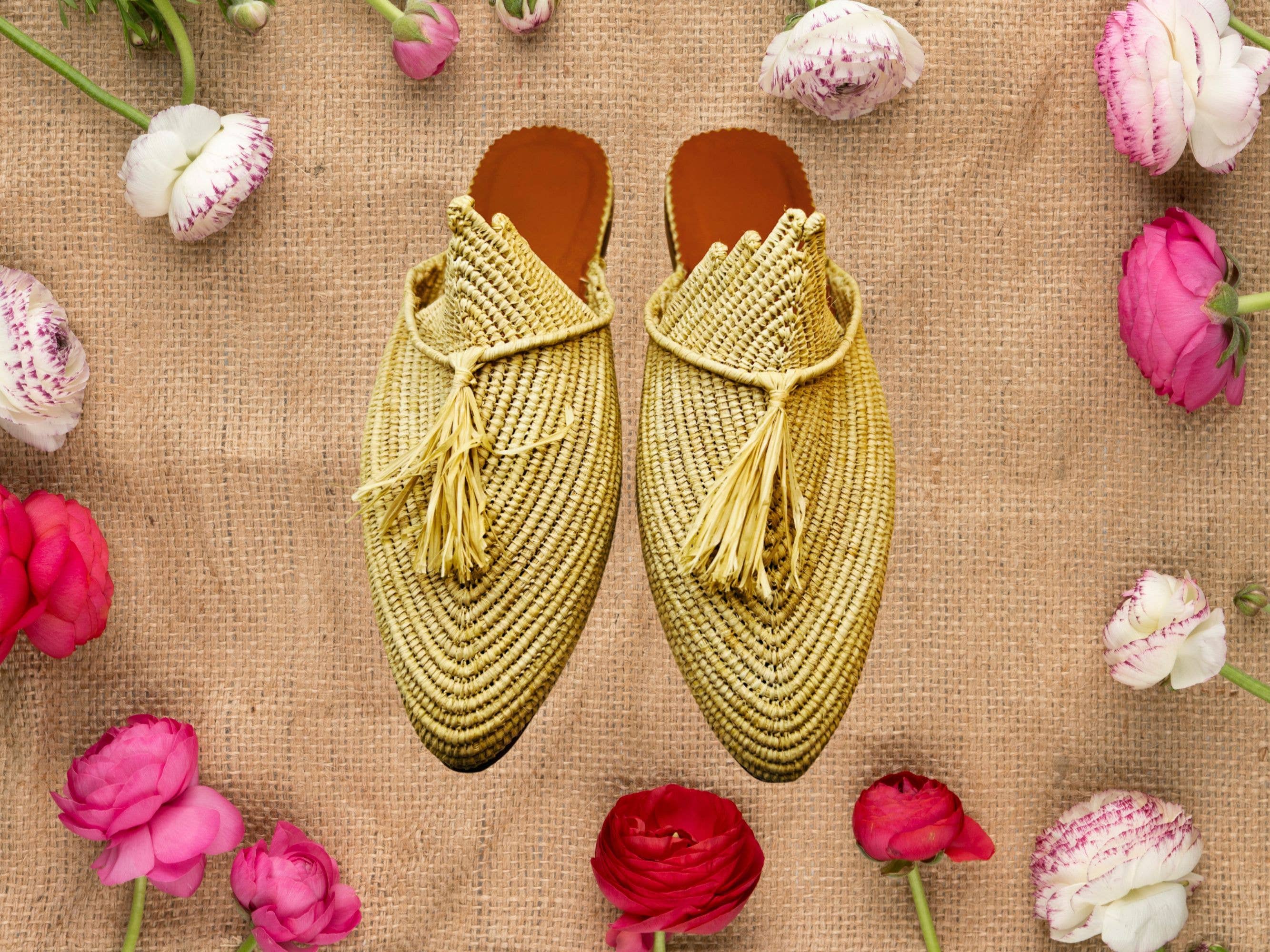 LaMaisonBerbere - Wholesale Sandals - Women's - Ravishing Raffia Handmade Moroccan Raffia Sandals for Women0