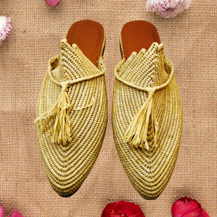 LaMaisonBerbere - Wholesale Sandals - Women's - Ravishing Raffia Handmade Moroccan Raffia Sandals for Women0