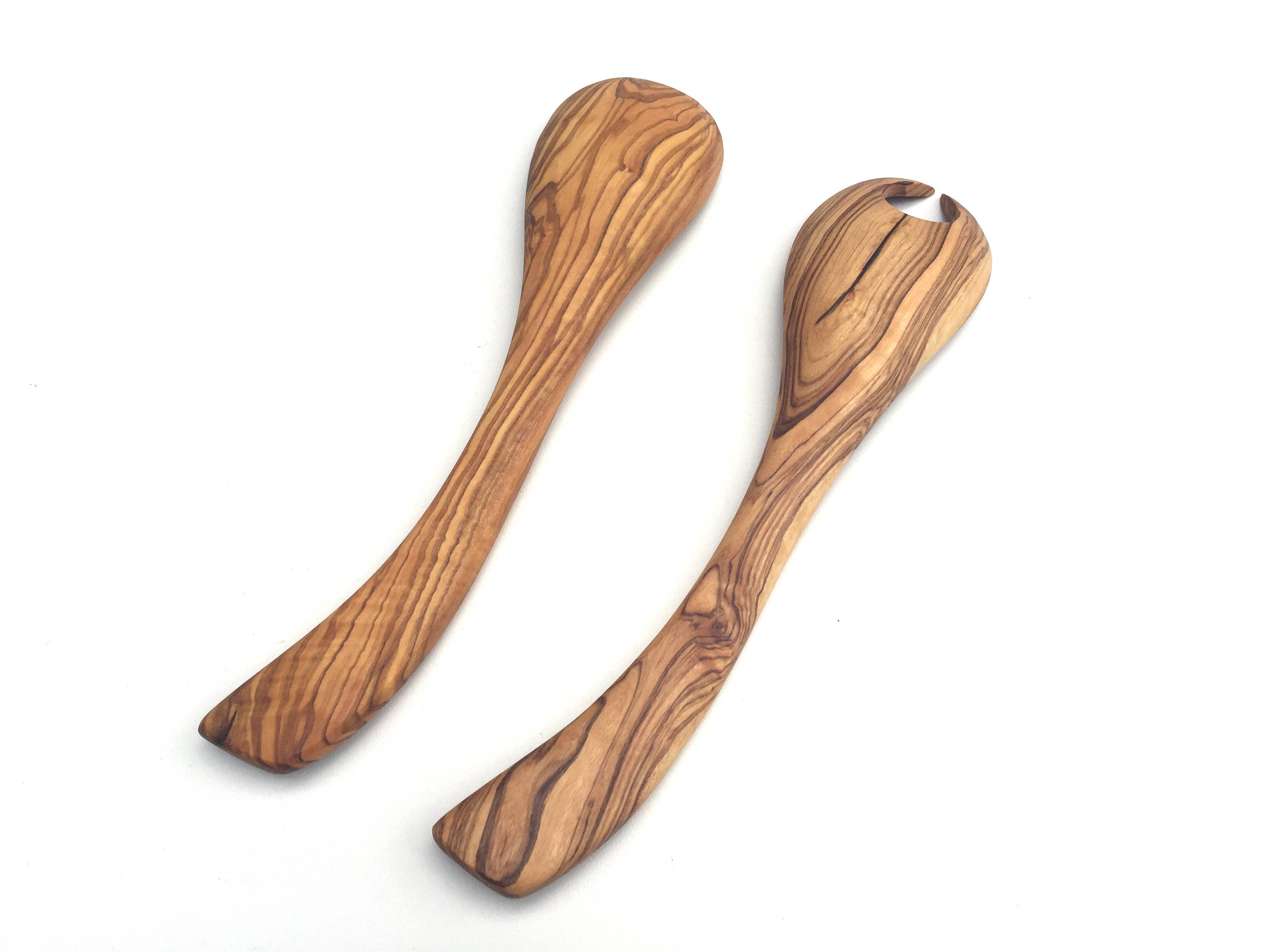 medina mood - Wholesale Serving Utensil - Set of 2 Tokio salad servers, 25 cm, made of olive wood4